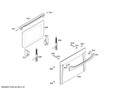 Схема №1 3HB609X с изображением Внешняя дверь для плиты (духовки) Bosch 00673349