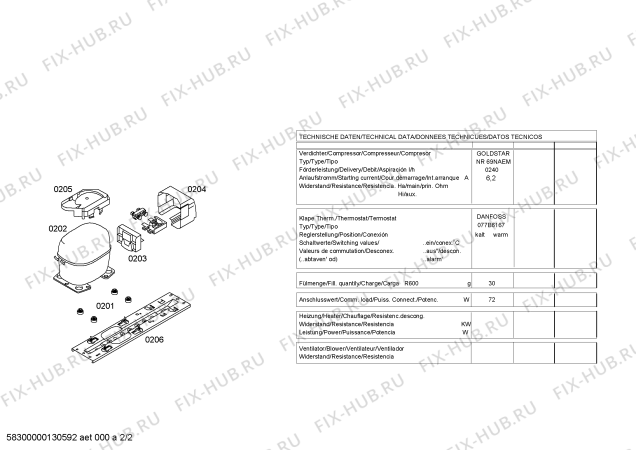 Взрыв-схема холодильника Siemens KT14LV21 - Схема узла 02