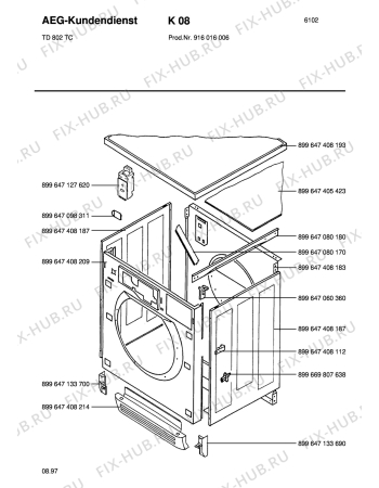 Взрыв-схема стиральной машины Zanussi TD802TC DELTA-SOFT - Схема узла Section1