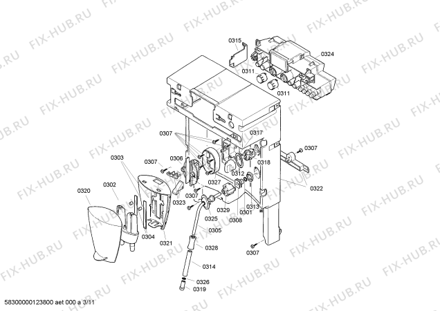 Схема №2 TKN68E75UC с изображением Съемщик натяжения для кофеварки (кофемашины) Bosch 00605436