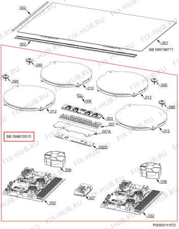 Схема №1 IPK9453LLB JU8 с изображением Отделка для духового шкафа Aeg 140028045056