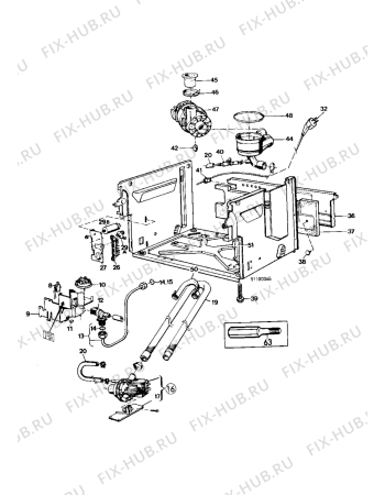 Взрыв-схема посудомоечной машины Electrolux BW306 - Схема узла Water softener 066