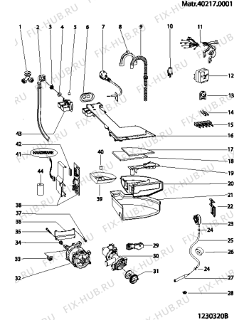 Схема №2 AWD120NA (F030605) с изображением Электролиния для стиральной машины Indesit C00109536
