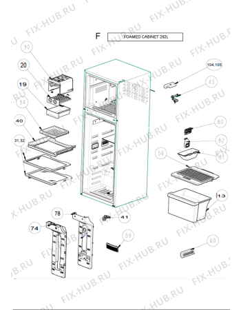 Схема №3 WTM 362 R WH с изображением Дверца для холодильника Whirlpool 482000091260