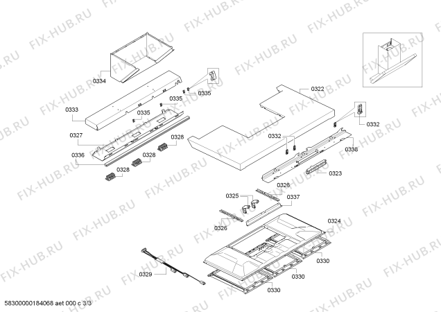 Схема №2 DWK091U59 Bosch с изображением Панель управления для вытяжки Bosch 00770859