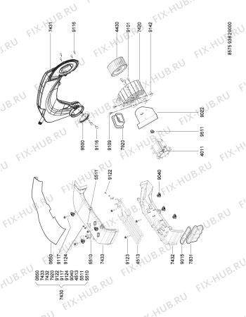 Схема №1 AWZ 678 D F с изображением Модуль (плата) для стиралки Whirlpool 481221470841