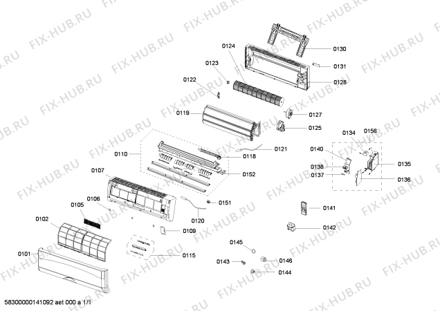 Схема №1 B1ZMI18904 18000 BTU IC UNITE с изображением Ящик для сплит-системы Siemens 00675725
