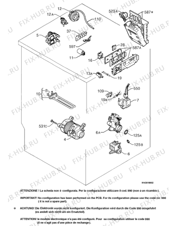 Взрыв-схема стиральной машины Privileg 747943_20199 - Схема узла Electrical equipment 268