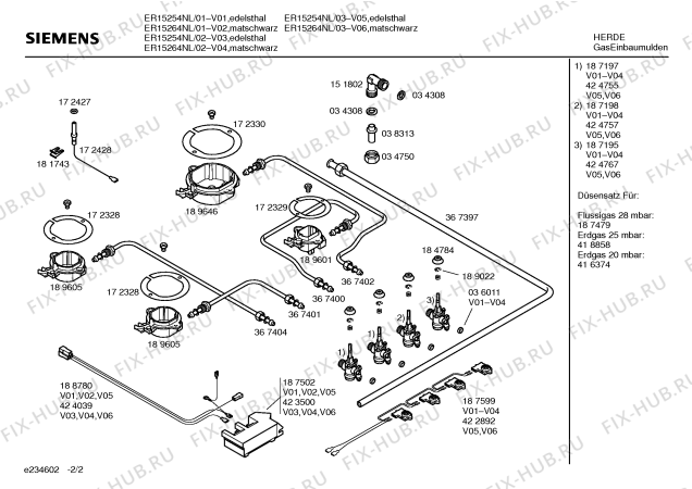 Взрыв-схема плиты (духовки) Siemens ER15254NL Siemens - Схема узла 02