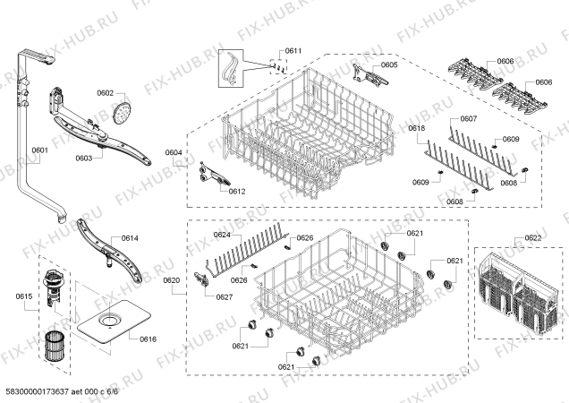 Взрыв-схема посудомоечной машины Kenmore S36KML46UC Kenmore - Схема узла 06