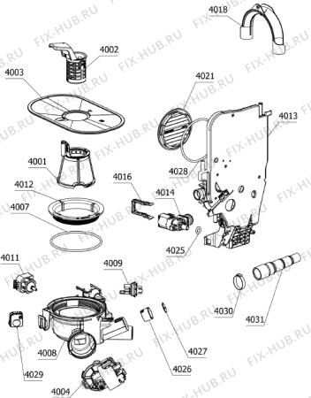 Взрыв-схема посудомоечной машины Asko DOD651PHXXLS.U (730177, DW40.2) - Схема узла 04