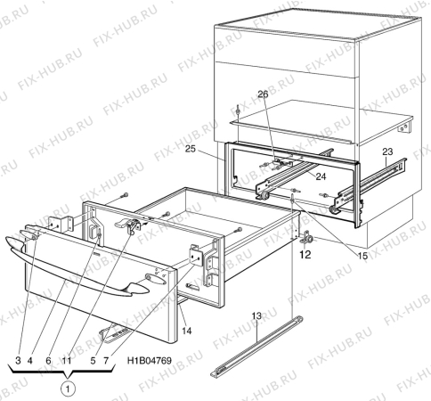 Взрыв-схема комплектующей Elektro Helios SK6167 - Схема узла H10 Storage/Warming