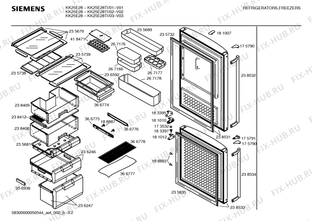 Схема №1 KK29E16TI KK29E16 с изображением Реле для холодильника Siemens 00176195