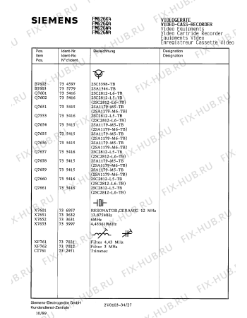 Схема №6 FM623K4 с изображением Модуль (плата) Siemens 00756101