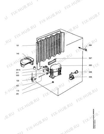 Взрыв-схема холодильника Aeg S1833-6I - Схема узла Refrigerator cooling system
