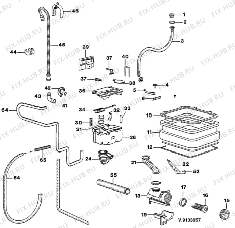 Взрыв-схема стиральной машины Zanussi TL0532C - Схема узла W30 Water details  D