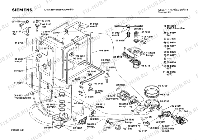 Схема №1 SN25000 с изображением Переключатель для посудомойки Siemens 00037280