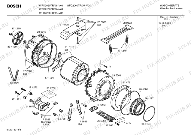 Схема №2 WFO2060TR Bosch Maxx WFO 2060 с изображением Инструкция по эксплуатации для стиралки Bosch 00582123