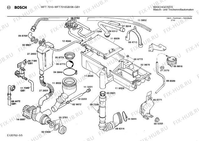 Схема №1 WFT8010GB WFT 8010 с изображением Ручка для стиралки Bosch 00088852