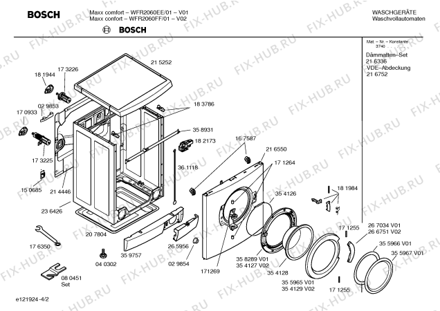 Схема №1 WFR2060FF Maxx confort WFR 2060 electronique с изображением Панель управления для стиралки Bosch 00362836