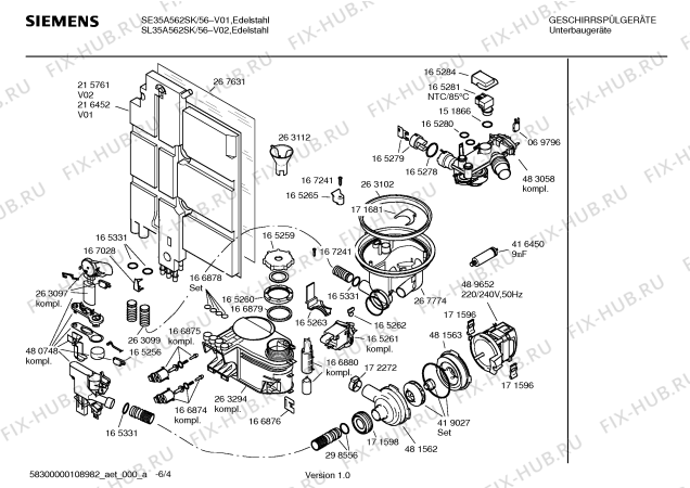 Схема №2 SE34A266SK Extraklasse с изображением Краткая инструкция для посудомоечной машины Bosch 00586934