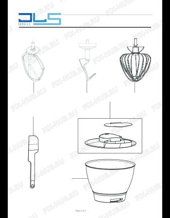 Взрыв-схема кухонного комбайна KENWOOD KVC3100W KITCHEN MACHINE - CHEF - Схема узла 3