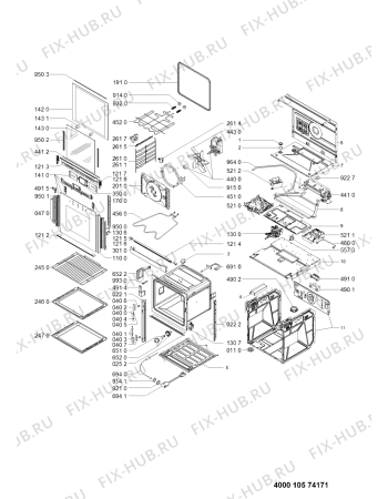 Схема №1 BLTC 8100/EW/L с изображением Дверца для электропечи Whirlpool 481010574082