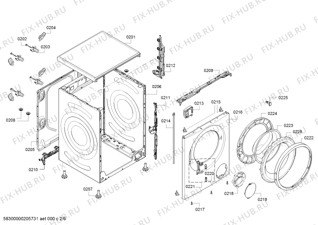 Схема №2 WAT28530 с изображением Панель управления для стиралки Bosch 11023156