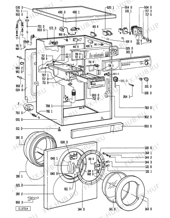 Схема №1 AWM 200 с изображением Рукоятка для стиральной машины Whirlpool 481949878197