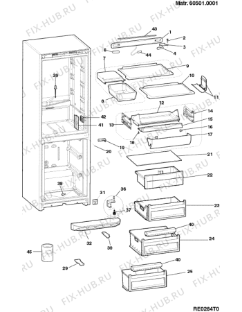 Взрыв-схема холодильника Hotpoint FF47MX (F045633) - Схема узла