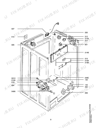 Взрыв-схема стиральной машины Aeg LAVMARYLINEL - Схема узла Electrical equipment 268