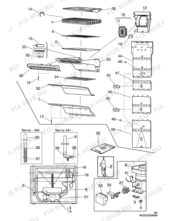 Взрыв-схема холодильника Privileg 371102_40145 - Схема узла C10 Cold, users manual