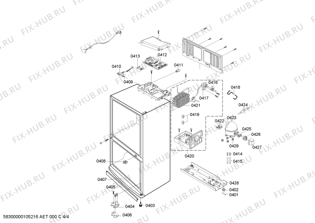 Схема №1 SN629EPNSQ/XEG с изображением Логотип для холодильника Bosch 00426419