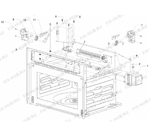 Взрыв-схема микроволновой печи Gorenje CBM9000E (166661, BT32CF2) - Схема узла 06