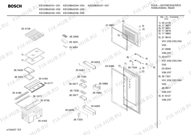 Взрыв-схема холодильника Bosch KSV29645 - Схема узла 02
