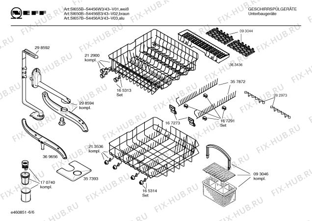 Схема №2 S4456A3 Art:SI657b с изображением Инструкция по эксплуатации для посудомойки Bosch 00588519