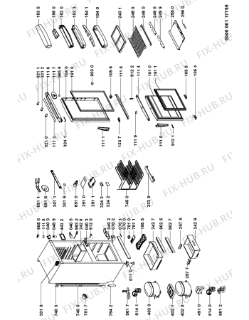 Схема №1 ARZ 611/H/SILVER с изображением Дверка для холодильной камеры Whirlpool 481241618504