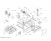 Схема №1 HBA64A250F с изображением Передняя часть корпуса для плиты (духовки) Bosch 00704692