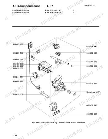 Схема №1 LAV603 с изображением Всякое для стиральной машины Aeg 8996454306904