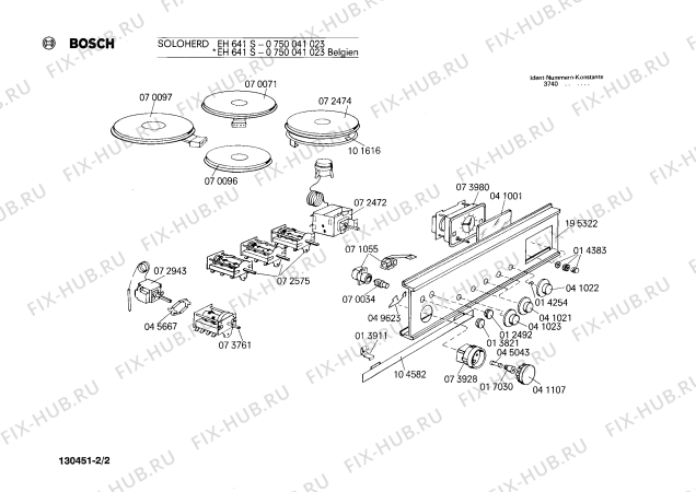 Взрыв-схема плиты (духовки) Bosch 0750041023 EH641S - Схема узла 02