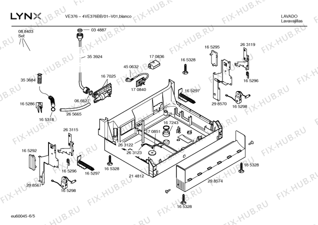 Схема №1 4VS375BB VS375 с изображением Краткая инструкция для посудомоечной машины Bosch 00587092