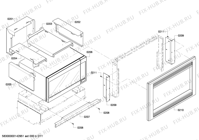 Схема №4 HBL5760UC с изображением Рамка для плиты (духовки) Bosch 00676439