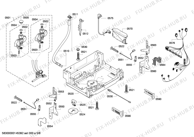 Взрыв-схема посудомоечной машины Siemens SN56M533EU - Схема узла 05