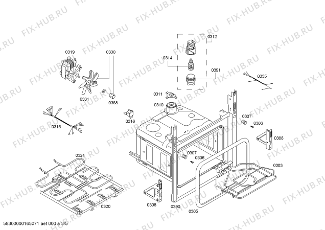 Схема №2 HBA21B451E Horno.BO.2d.B4.ME_Ti_Stop.pt_bsc.inox с изображением Передняя часть корпуса для электропечи Bosch 00700789