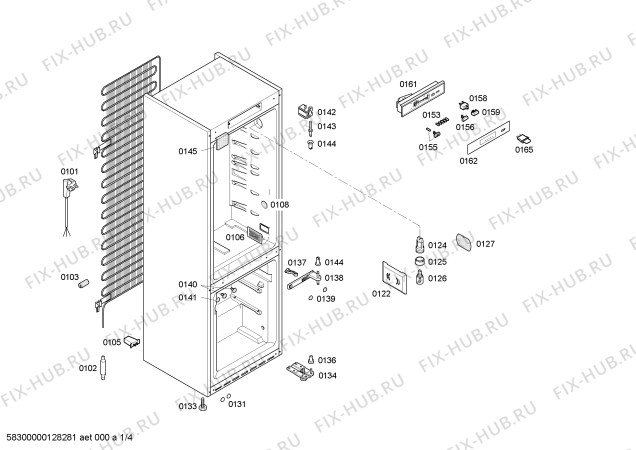 Схема №1 KG39NX72 с изображением Дверь для холодильной камеры Siemens 00244987