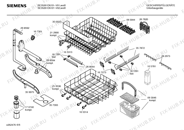 Схема №2 SL35590SK с изображением Инструкция по эксплуатации для посудомойки Siemens 00525502