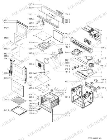 Схема №1 AKZ 676/TI/01 с изображением Дверца для духового шкафа Whirlpool 481245249758