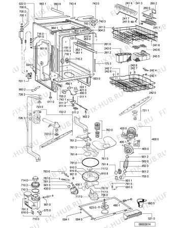 Схема №1 ADG 6556 NBM с изображением Панель для посудомоечной машины Whirlpool 481245371581
