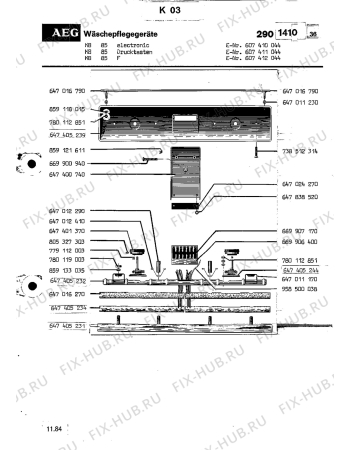 Взрыв-схема комплектующей Aeg KB 85 F - Схема узла Section2