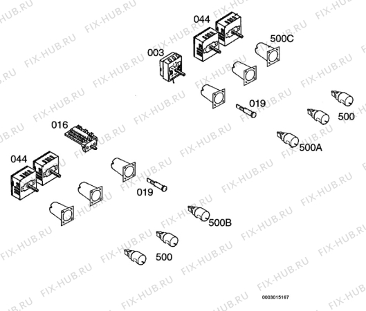 Взрыв-схема плиты (духовки) Aeg Electrolux E30510-6-M - Схема узла Functional parts